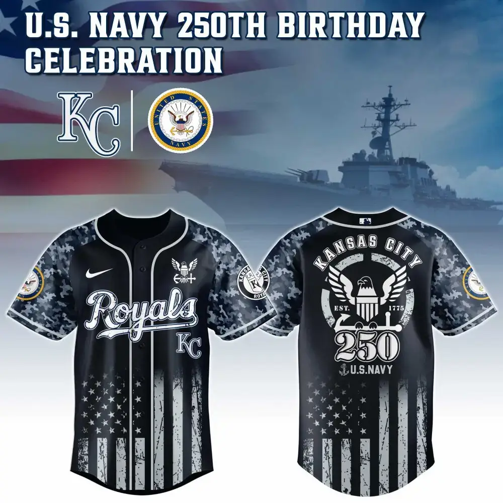 Kansas City Royals Mlb X 250 U.S. Navy Custom Baseball Jersey Image