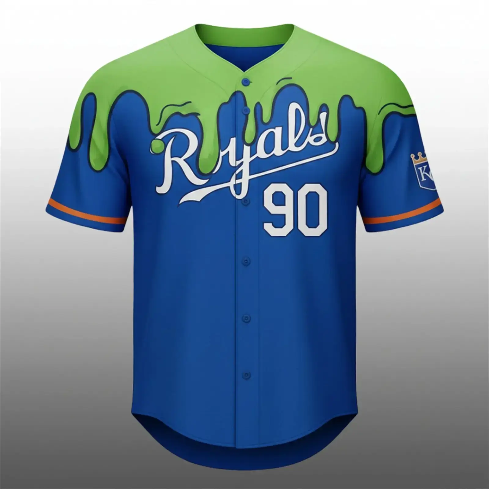Kansas City Royals Nickelodeon Night Slime Baseball Jersey Image