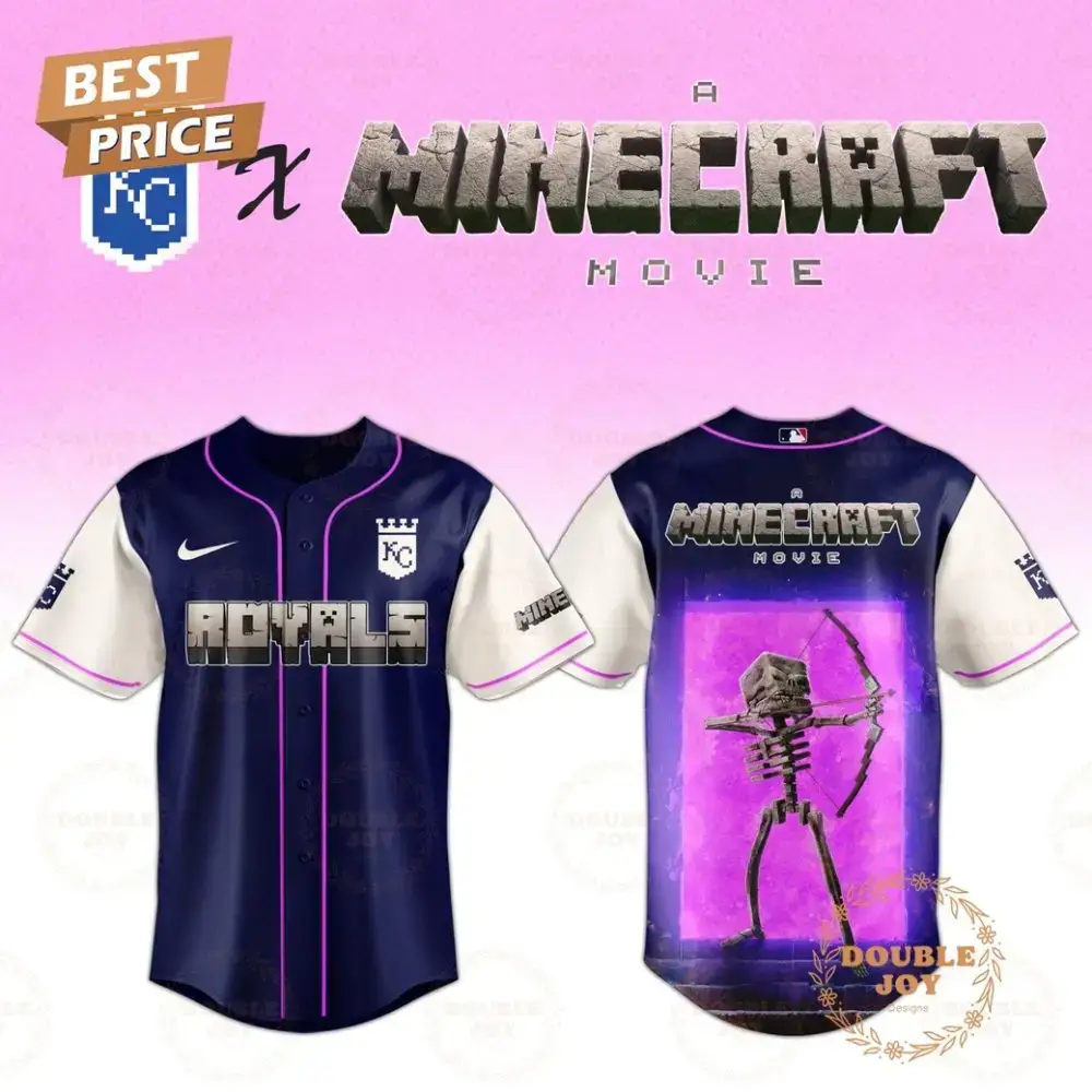 Kansas City Royals Skeleton A Minecraft Movie 2025 Special Edition Baseball Jersey Image