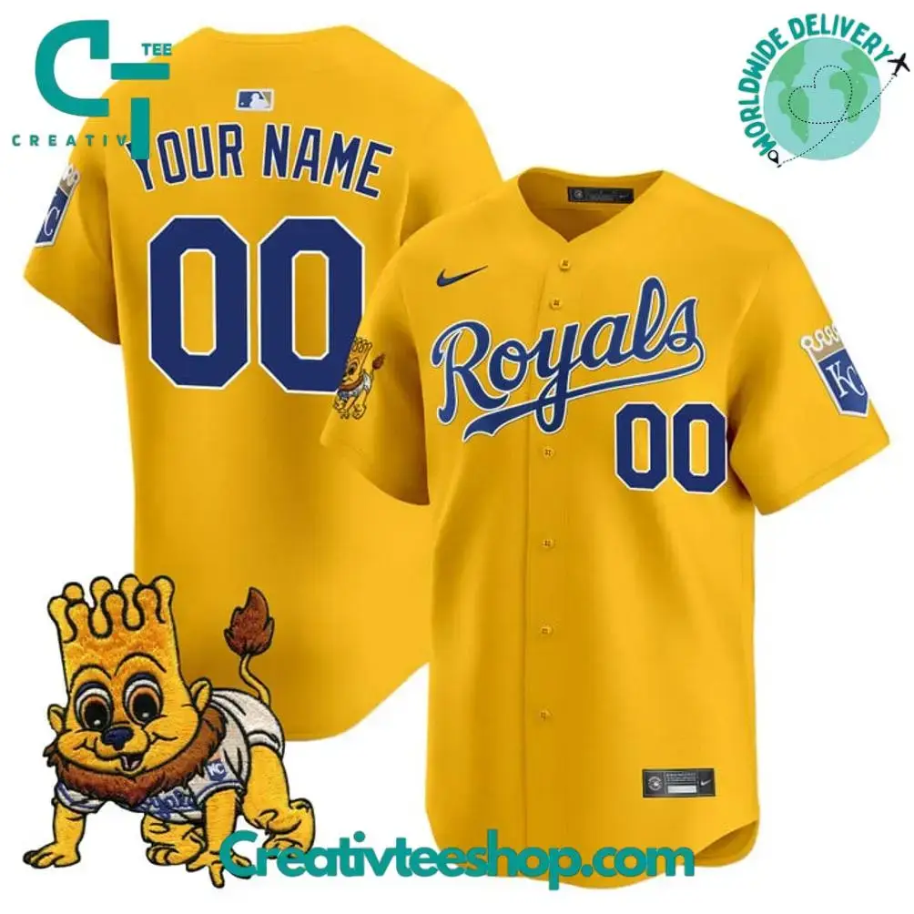 Kansas City Royals "Sluggerrr" Personalized Baseball Jersey Image