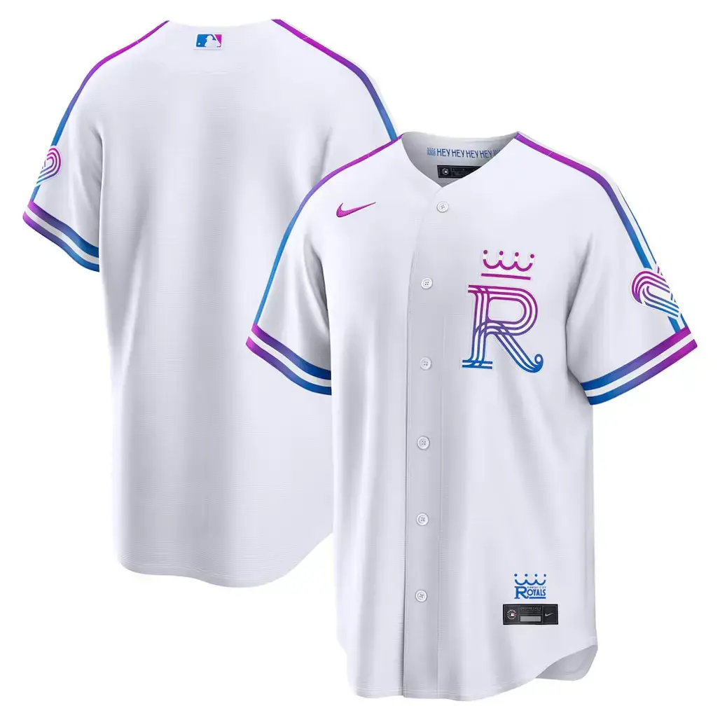 Kansas City Royals White 2026 City Connect Stadium Baseball Jersey Image