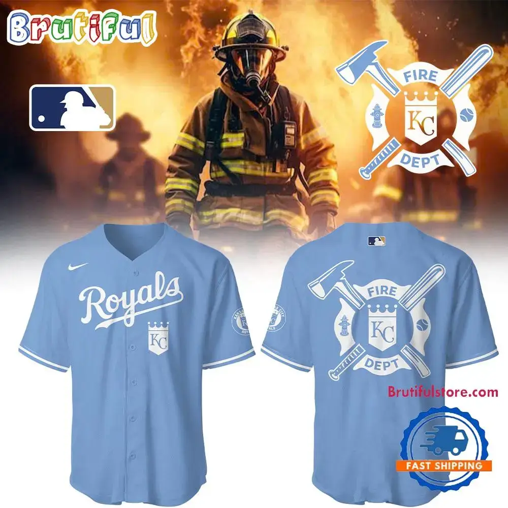 Kansas City Royals x Firefighter Appreciation Night 2025 Baseball Jersey Image