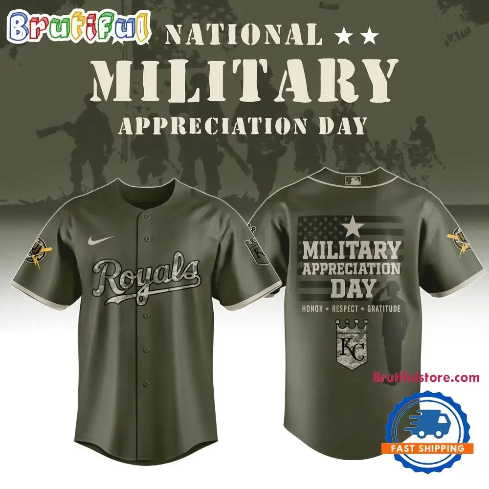 Kansas City Royals X Military Appreciation Day 2025 Baseball Jersey Image