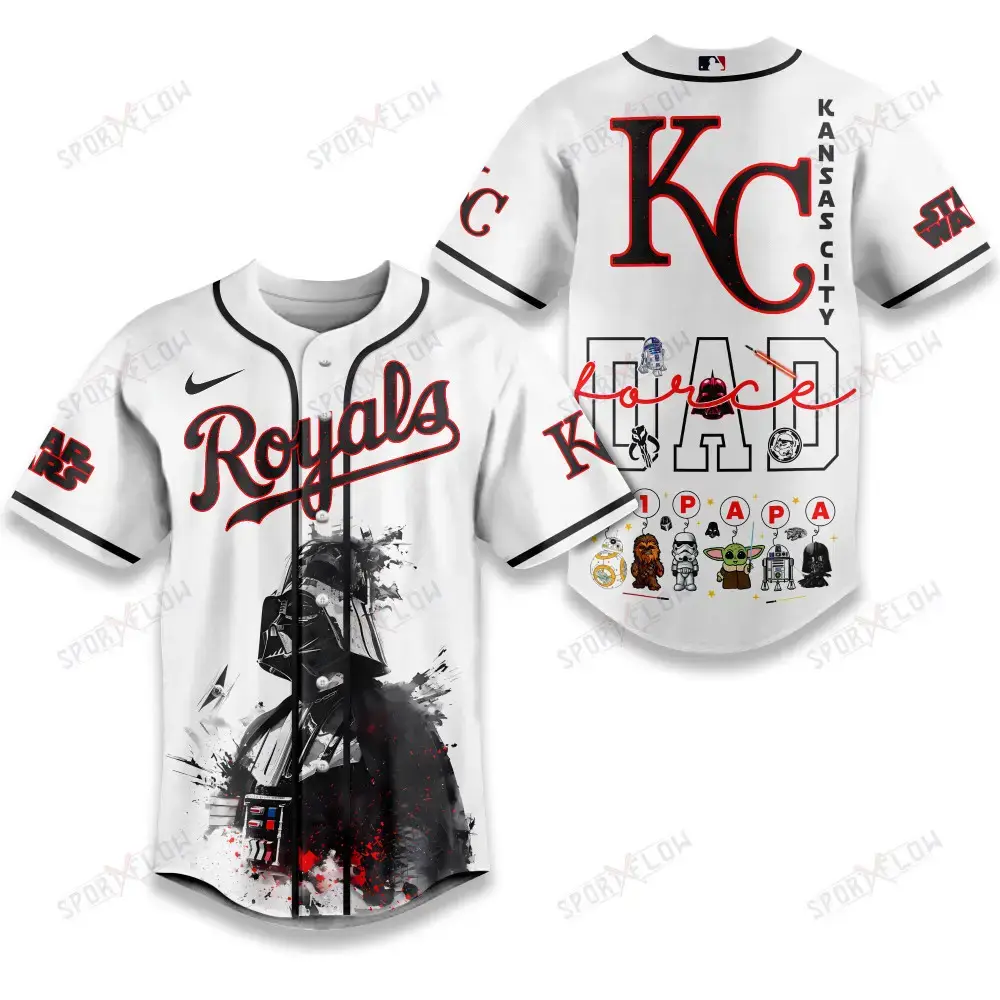 Kansas City Royals X Star Wars The Force Dad Father'S Day Baseball Jersey Image