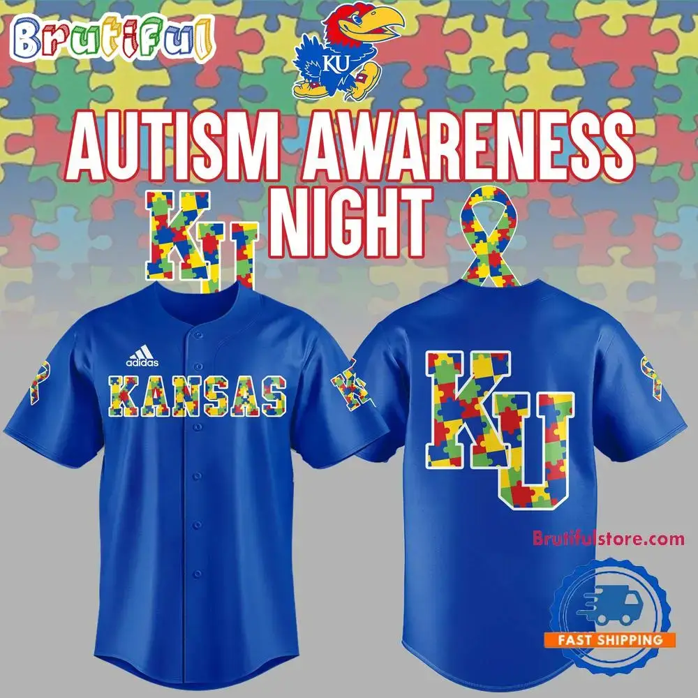 Kansas Jayhawks x Autism Awareness Day 2025 Jersey Image