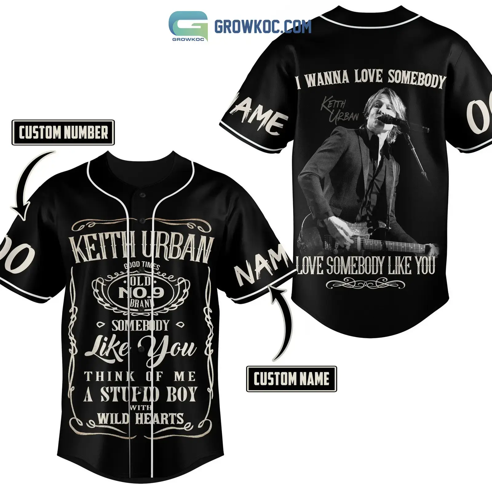 Keith Urban I Wanna Love Somebody Like You Personalized Baseball Jersey Image
