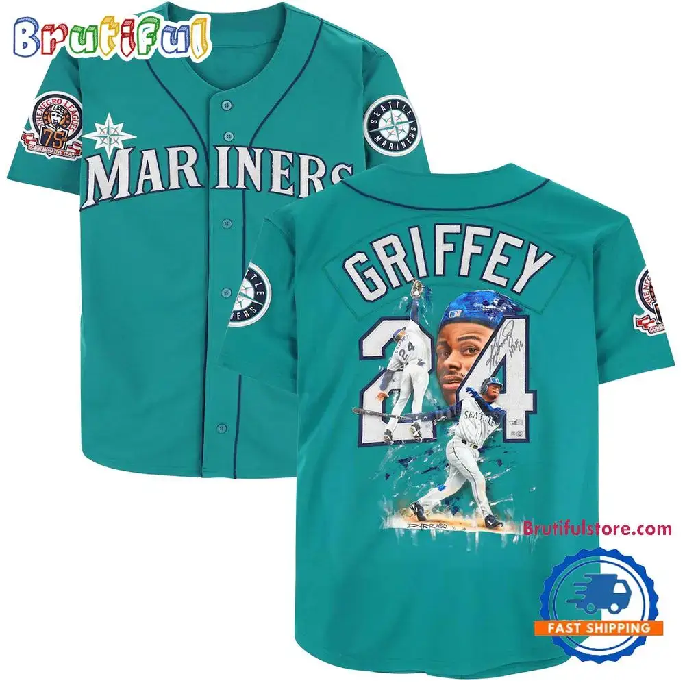 Ken Griffey Jr. Seattle Mariners 3D Baseball Jersey Image