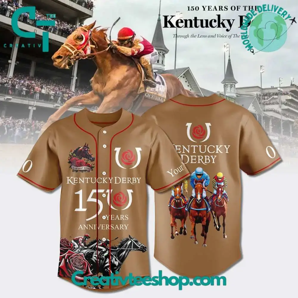 Kentucky Derby 150 Years Baseball Jersey Image