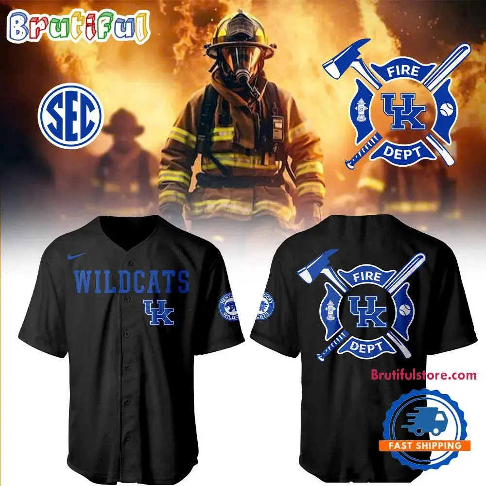 Kentucky Wildcats Baseball X Firefighter Appreciation Night 2025 3D Print Jersey Image