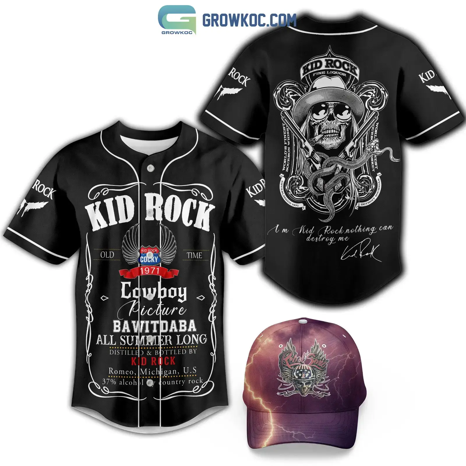 Kid Rock Nothing Can Destroy Me Baseball Jersey Image