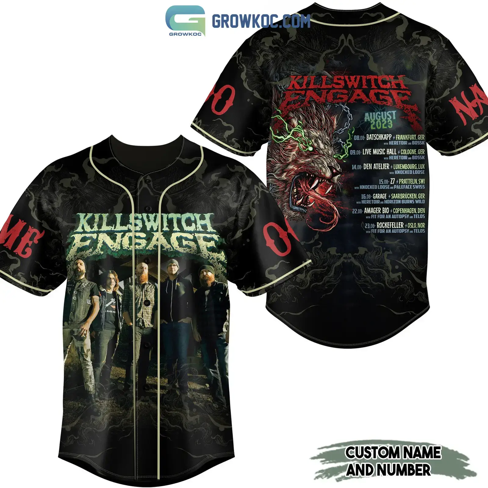 Killswitch Engage 2023 Personalized Baseball Jersey Image