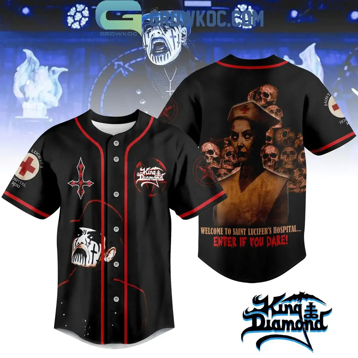 King Of Diamond Welcome Ti Saint Lucifer's Hospital Baseball Jersey Image