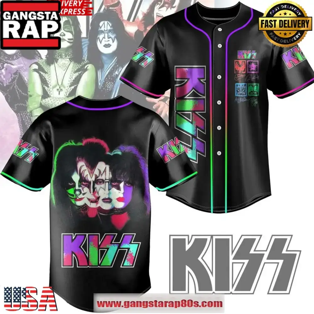 KISS Band Limited Edition Baseball Jersey Shirt Image
