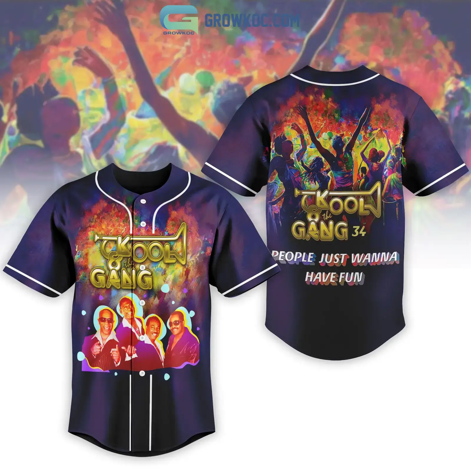 Kool & the Gang People Just Wanna Have Fun Baseball Jersey Image