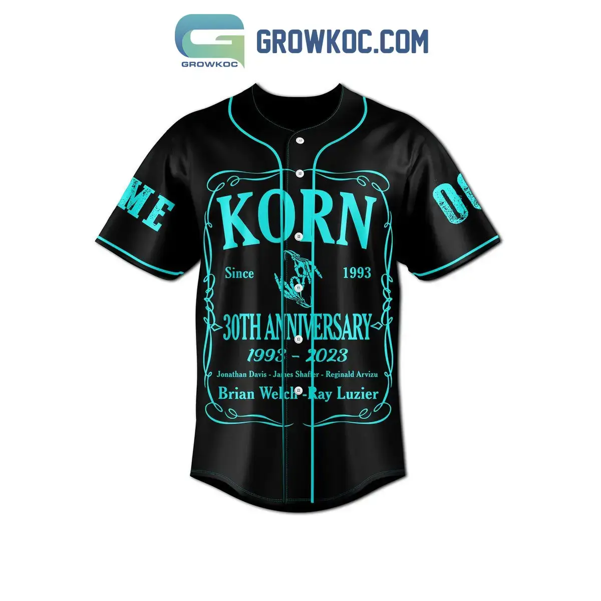 Korn 30th Anniversary 1993 2023 Personalized Baseball Jersey Image