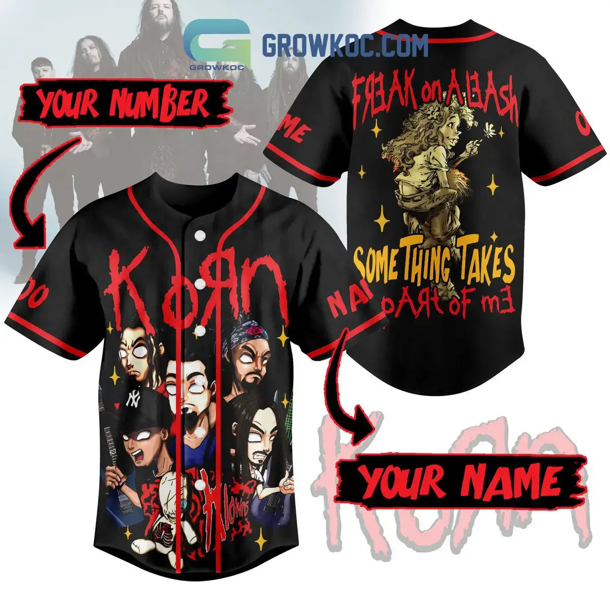 Korn Something Takes Part Of Me Personalized Baseball Jersey Image