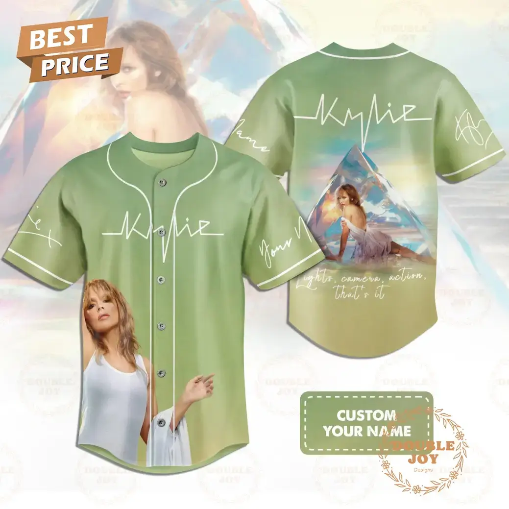 Kylie Minogue Lights Camera Action That's It Custom Name Baseball Jersey Image