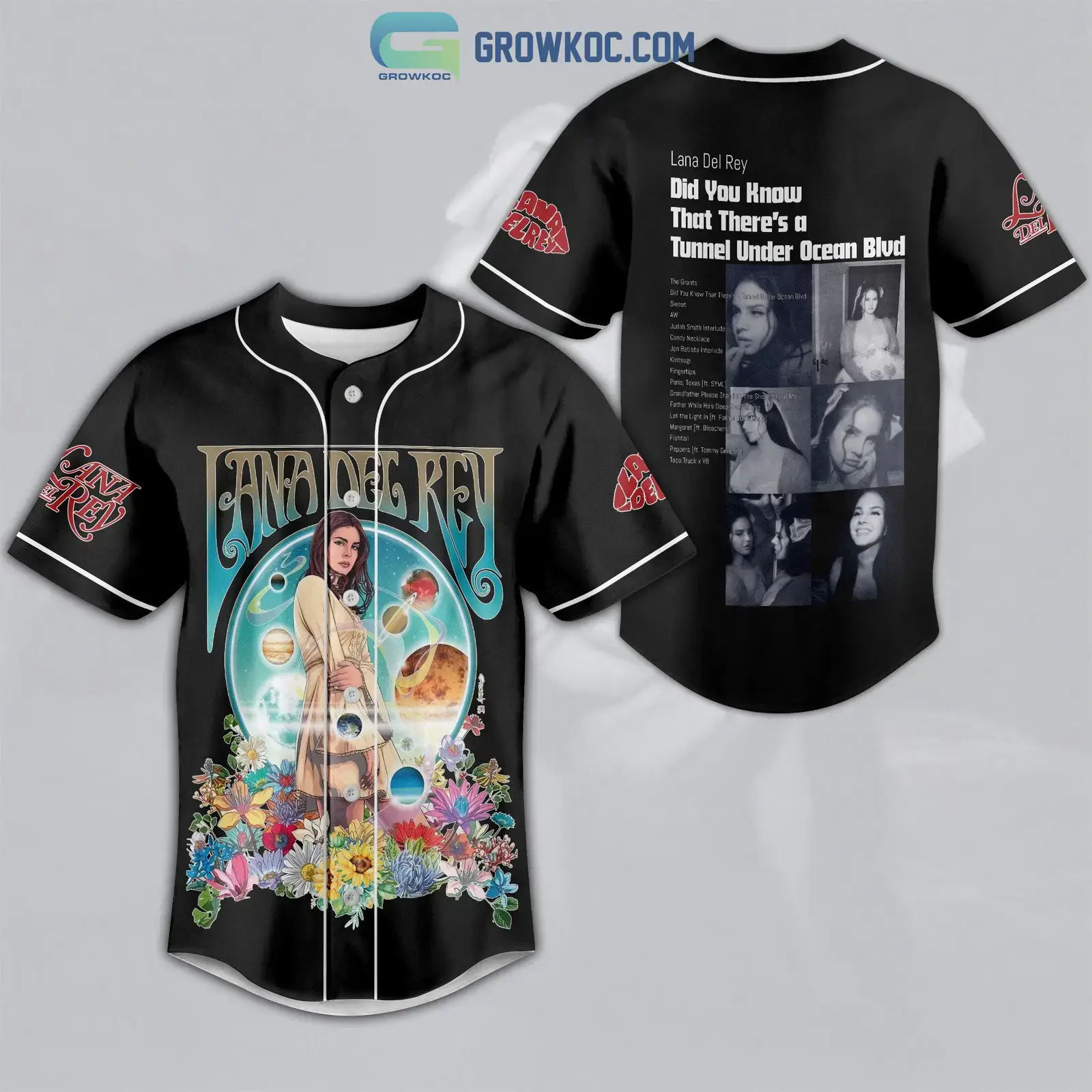 Lana Del Rey Did You Know That There's A Tunnel Under Ocean Blvd Black Design Baseball Jersey Image
