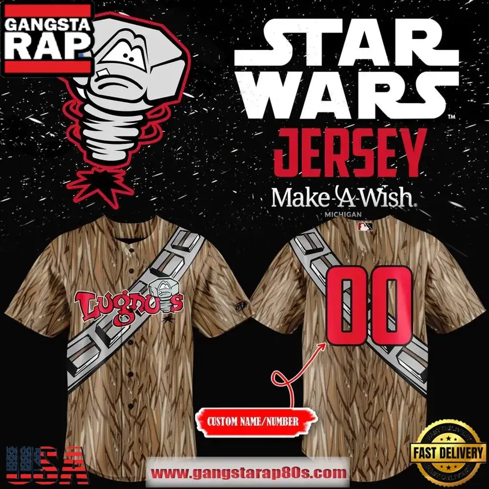 Lansing Lugnuts x Star Wars Limited Edition Custom Baseball Jersey Image