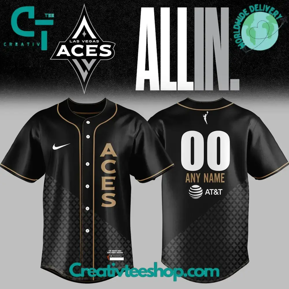 Las Vegas Aces All In Baseball Jersey Image