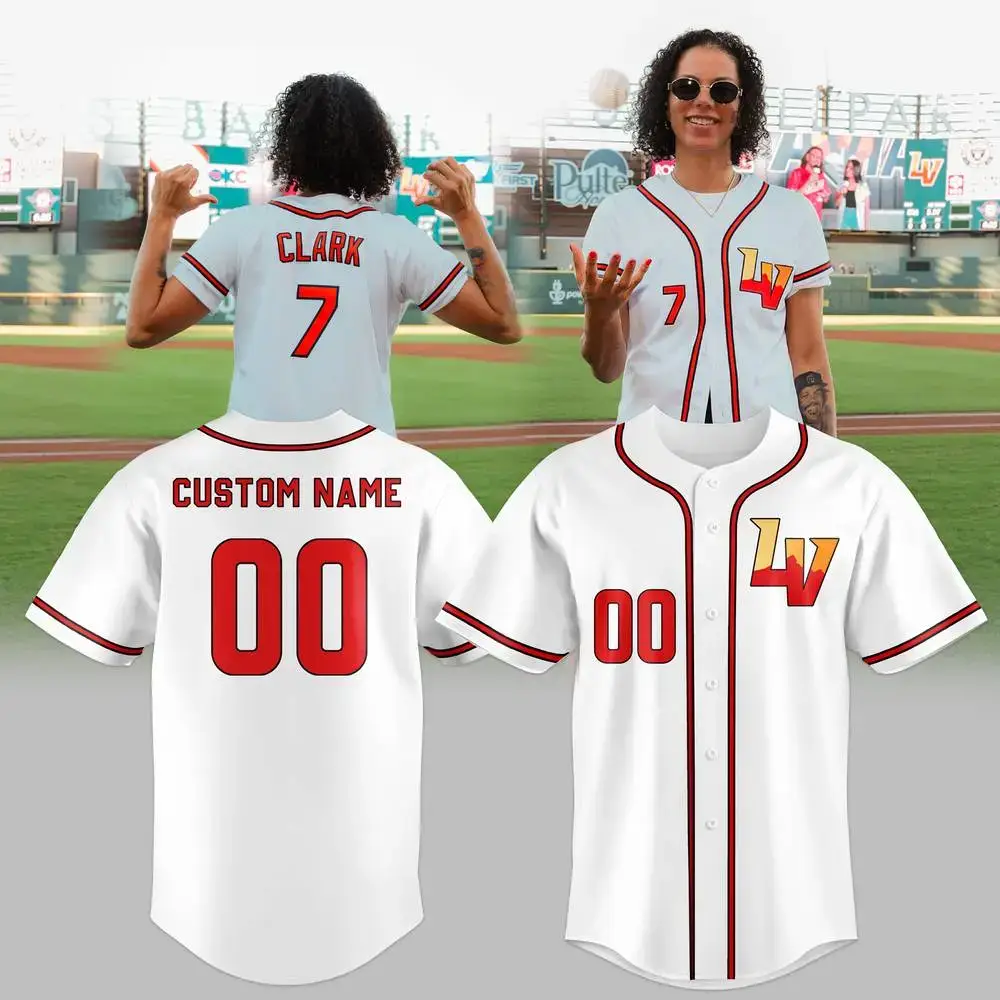 Las Vegas Aces Lv White Baseball Jersey Image