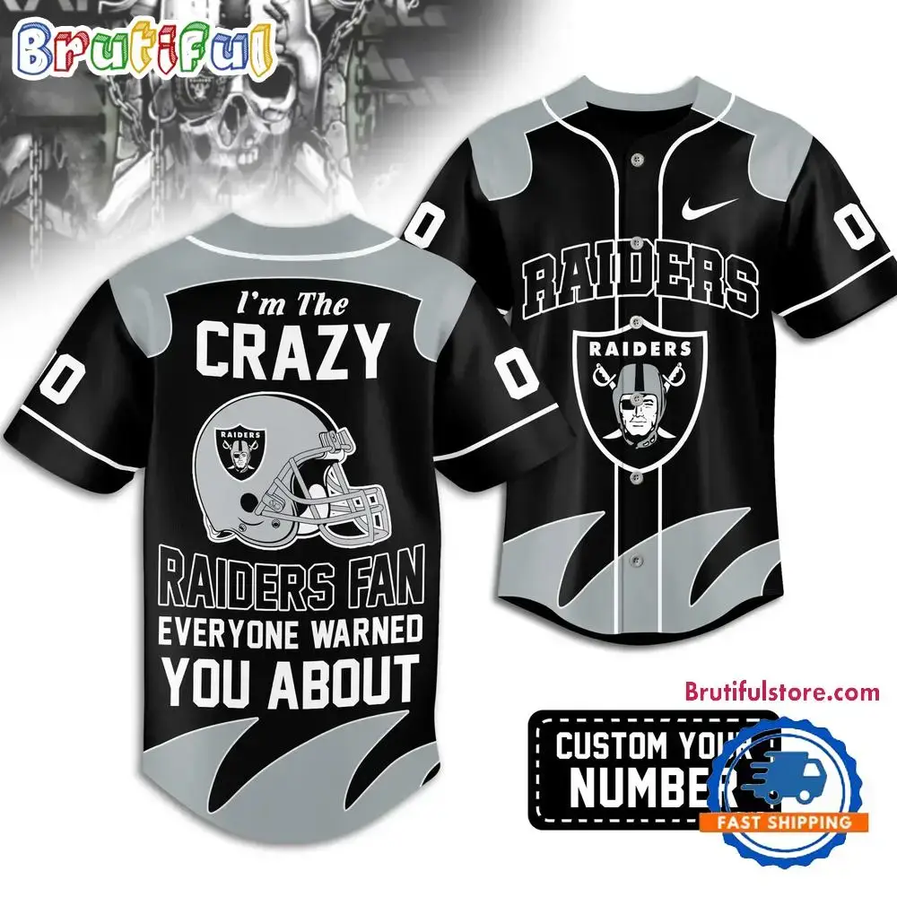 Las Vegas Raiders 2026 NFL Crazy Football Fan Personalized Jersey Shirt Image