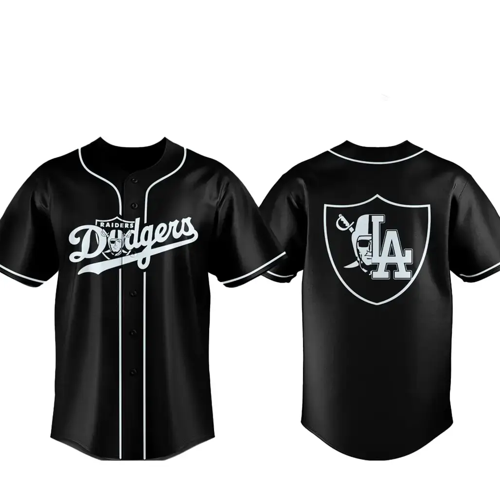 Las Vegas Raiders x Los Angeles Dodgers Night 2026 Baseball Jersey Image