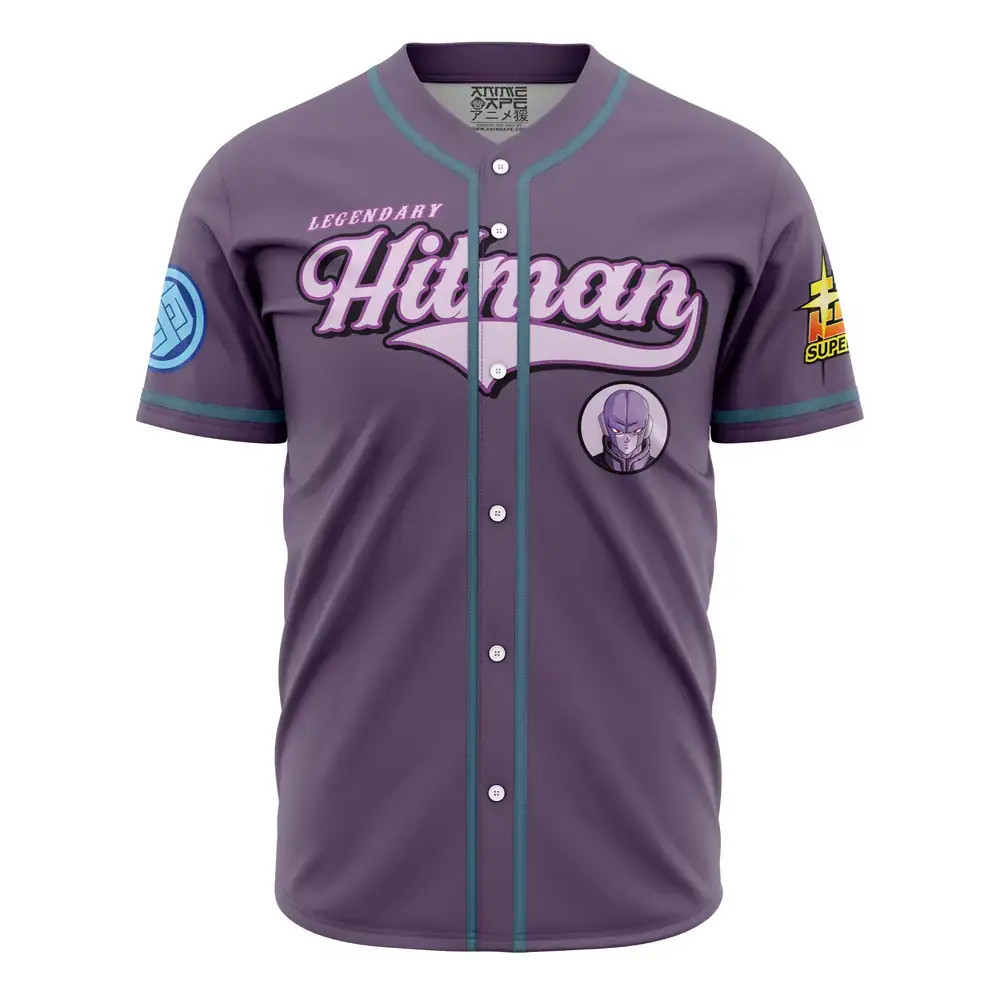 Legendary Hitman Anime Baseball Jersey - Stylish Purple Graphic Tee For Fans Image