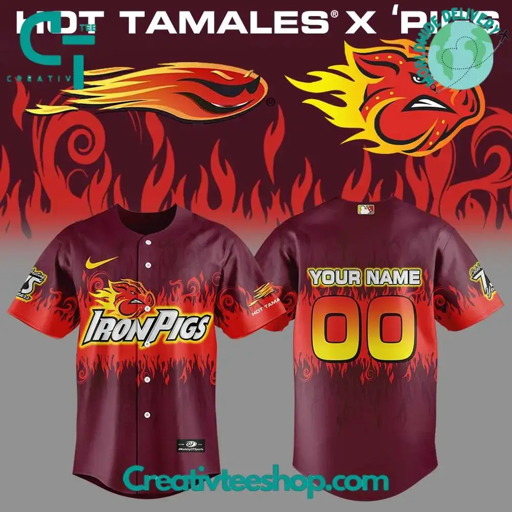 Lehigh Valley Ironpigs X Hot Tamales Custom Jersey Image