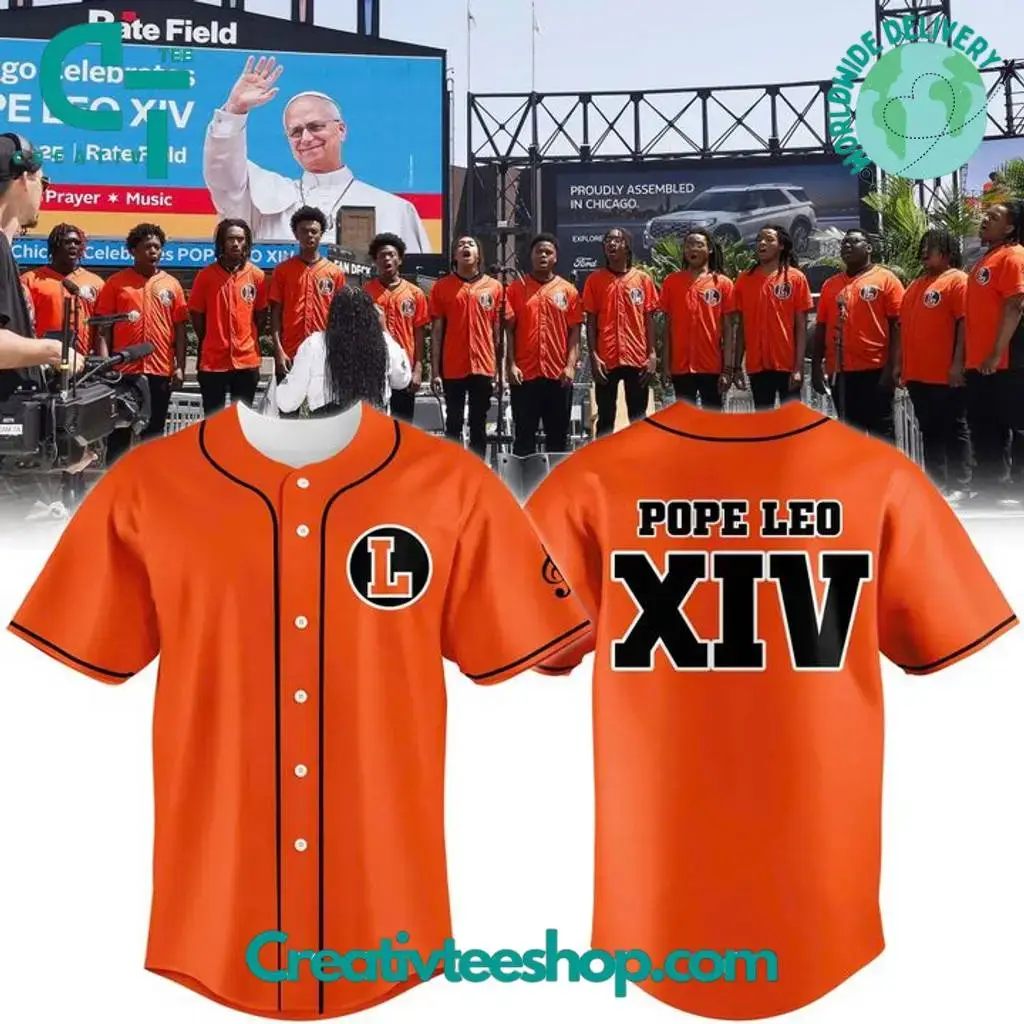 Leo Catholic High School Pope Leo Xiv Orange Jersey Image