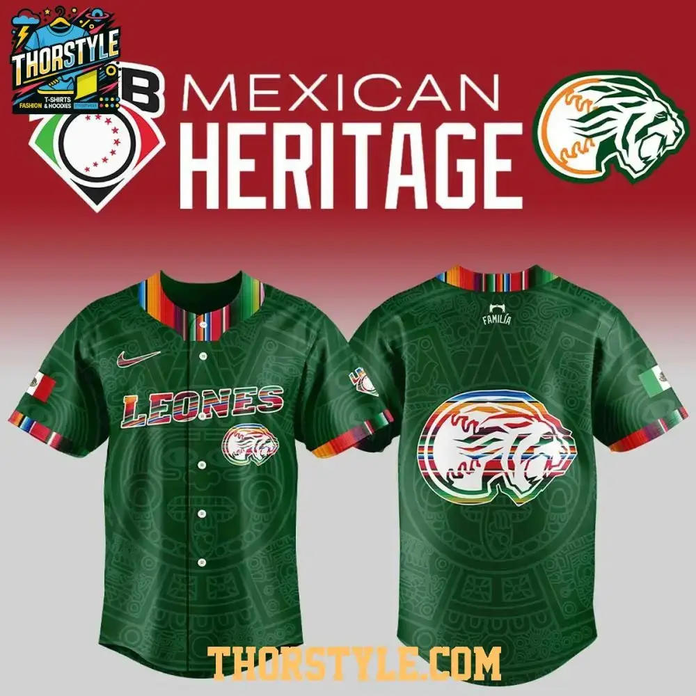 Leones De Yucatán Mexican Heritage 2025 Celebration Baseball Jersey Image