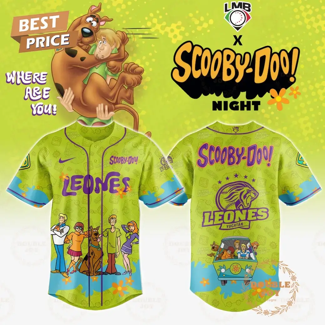 Leones De Yucatán Where Are You! Scooby-Doo! Night 2025 Limited Edition Baseball Jersey Image