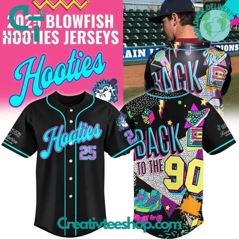 Lexington County Blowfish X Hooties "Back To The Nineties" 2025 Special Baseball Jersey Image
