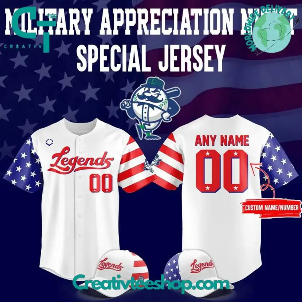 Lexington Legends X Military Appreciation Night Personalized Baseball Jersey Image