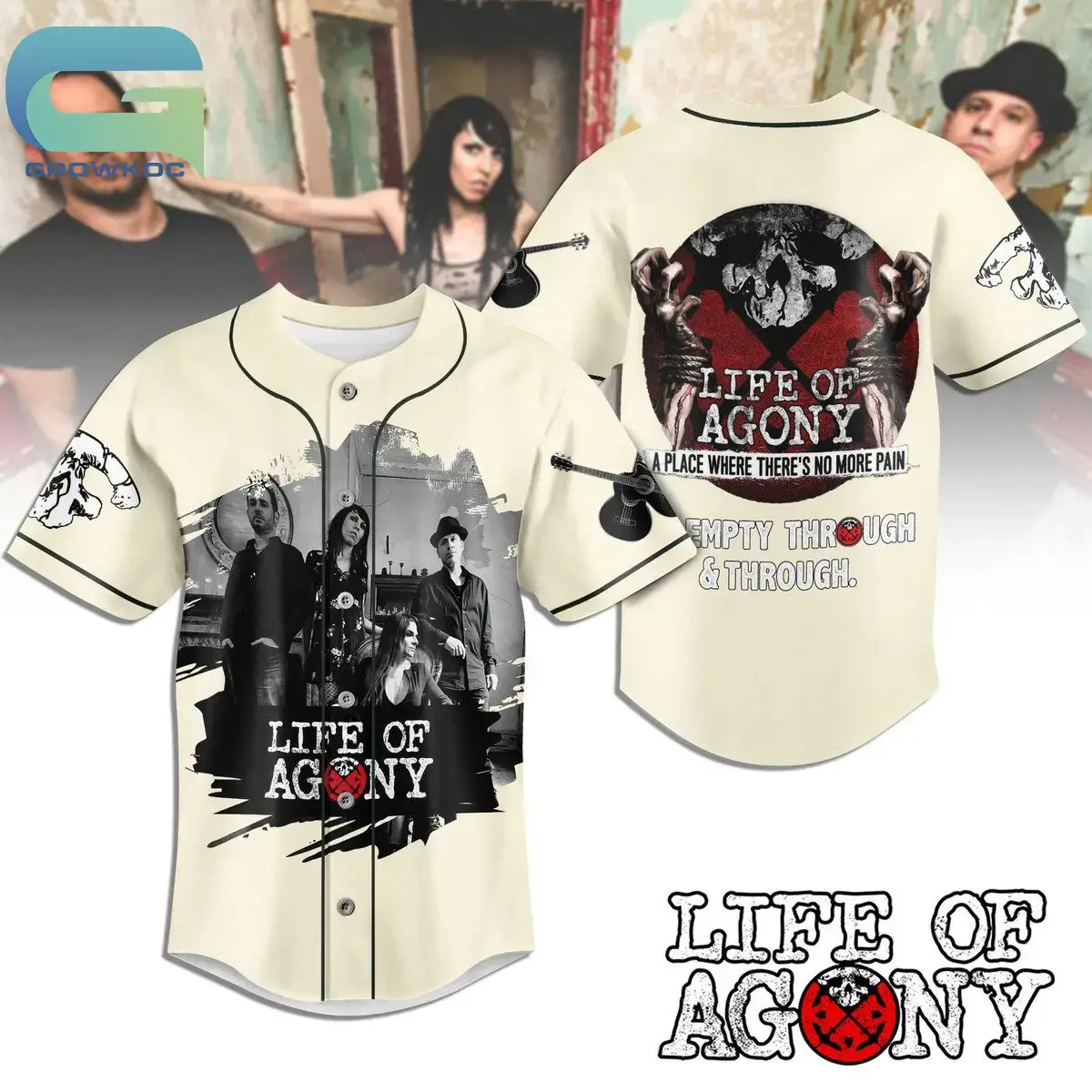 Life Of Agony A Place Where There's No More Fan Baseball Jersey Image