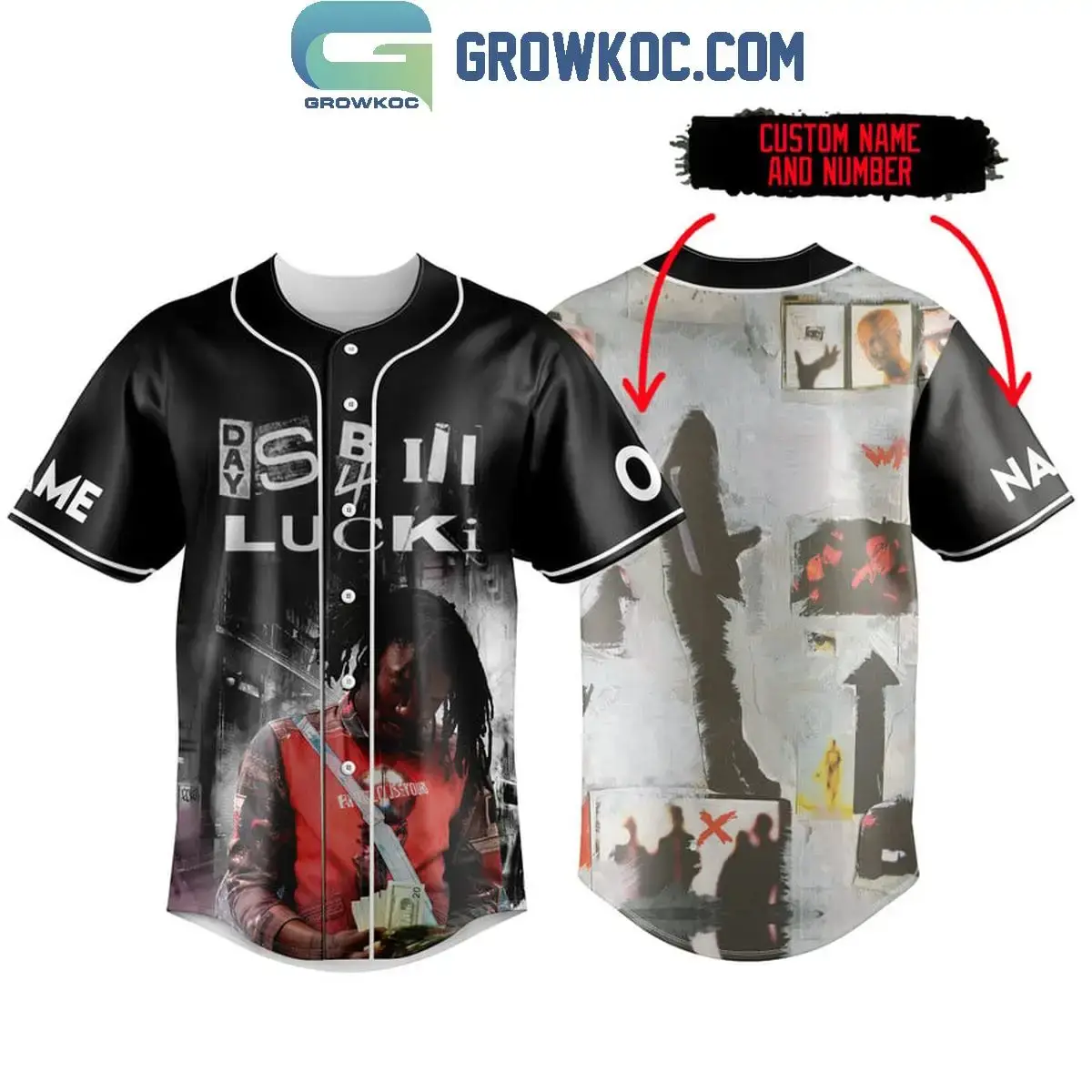 Lil Durk Yesterday Personalized Baseball Jersey Image