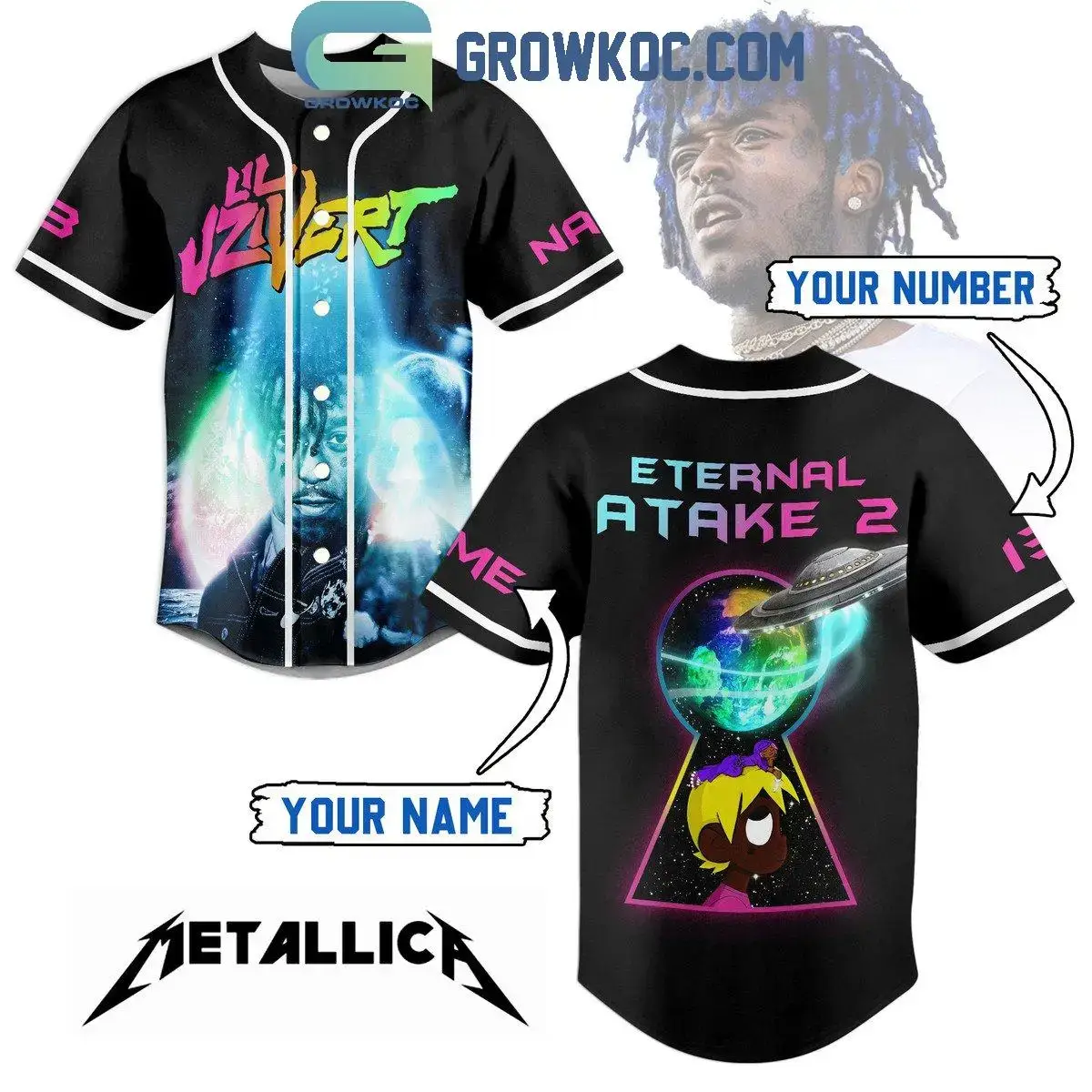 Lil Jon Vert Eternal Atake 2 Personalized Baseball Jersey Image