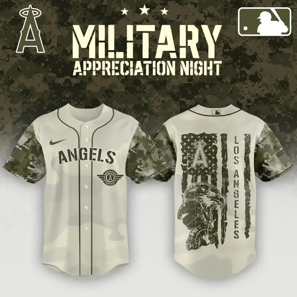 Limited Edition Angels Camo Jersey - Military Appreciation Night - Authentic Mlb Gear Image