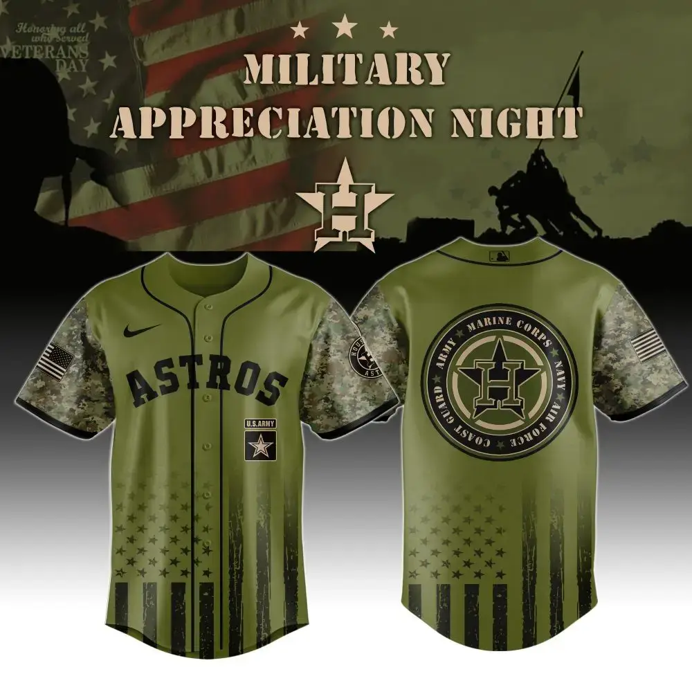 Limited Edition Astros Military Appreciation Jersey - Honor Veterans In Style Image