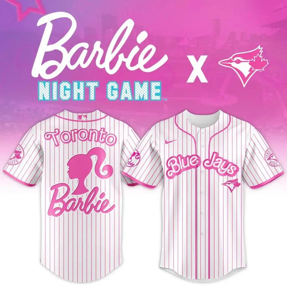 Limited Edition Barbie X Blue Jays Pink Jersey – Celebrate In Style! Image