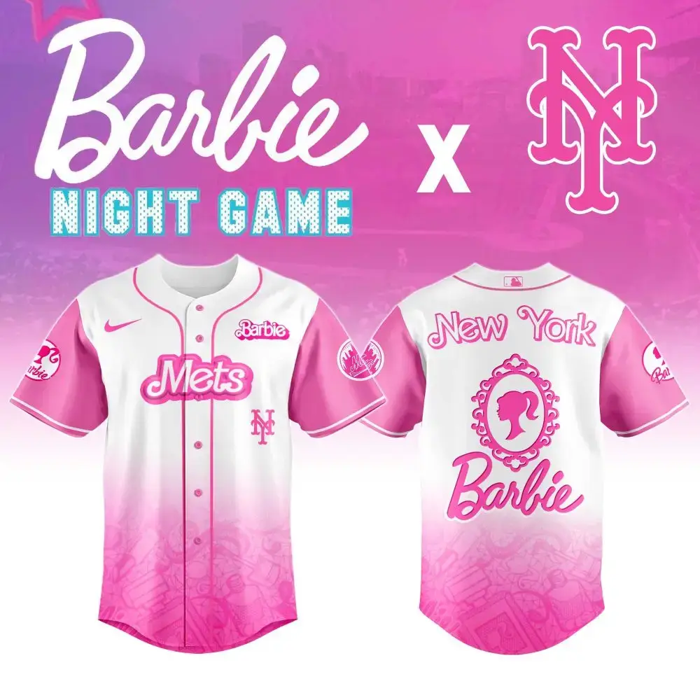 Limited Edition Barbie X Mets Jersey - Perfect For Fans & Collectors! Image