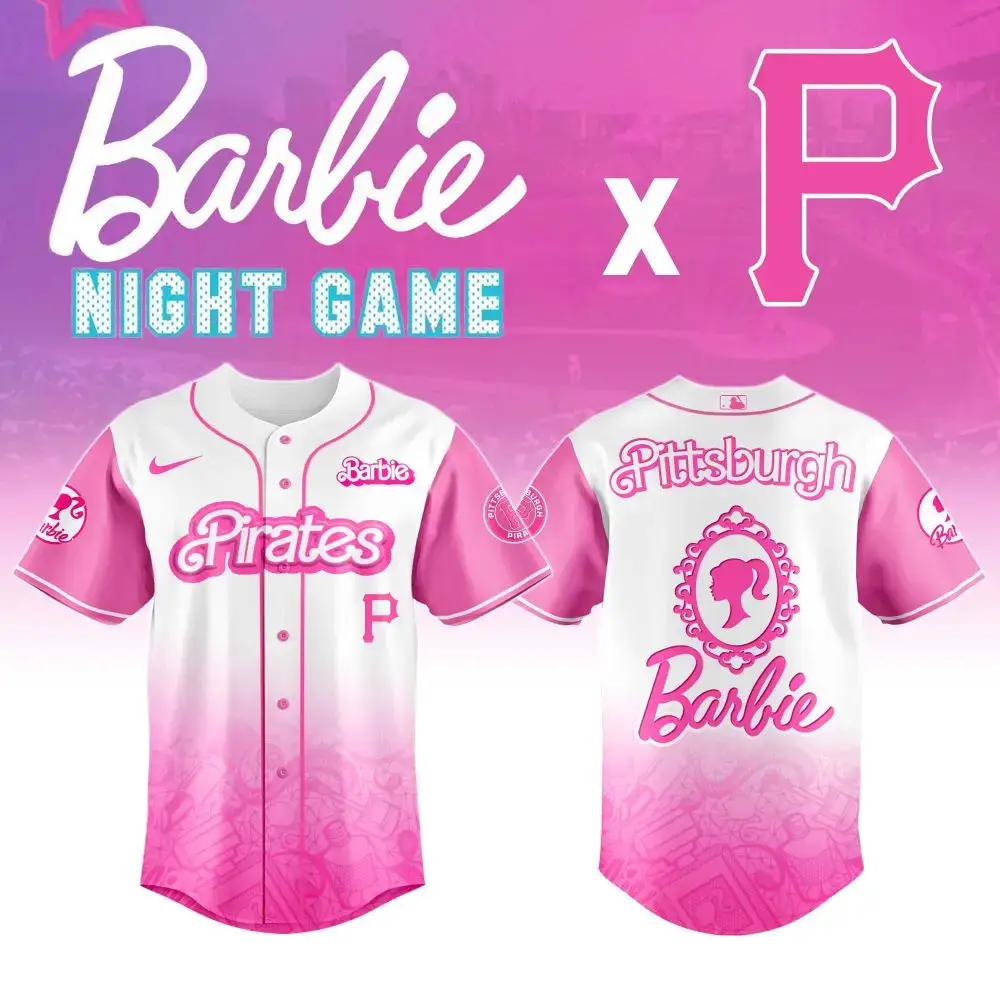 Limited Edition Barbie X Pirates Jersey – Perfect For Night Games! 🌟 Image