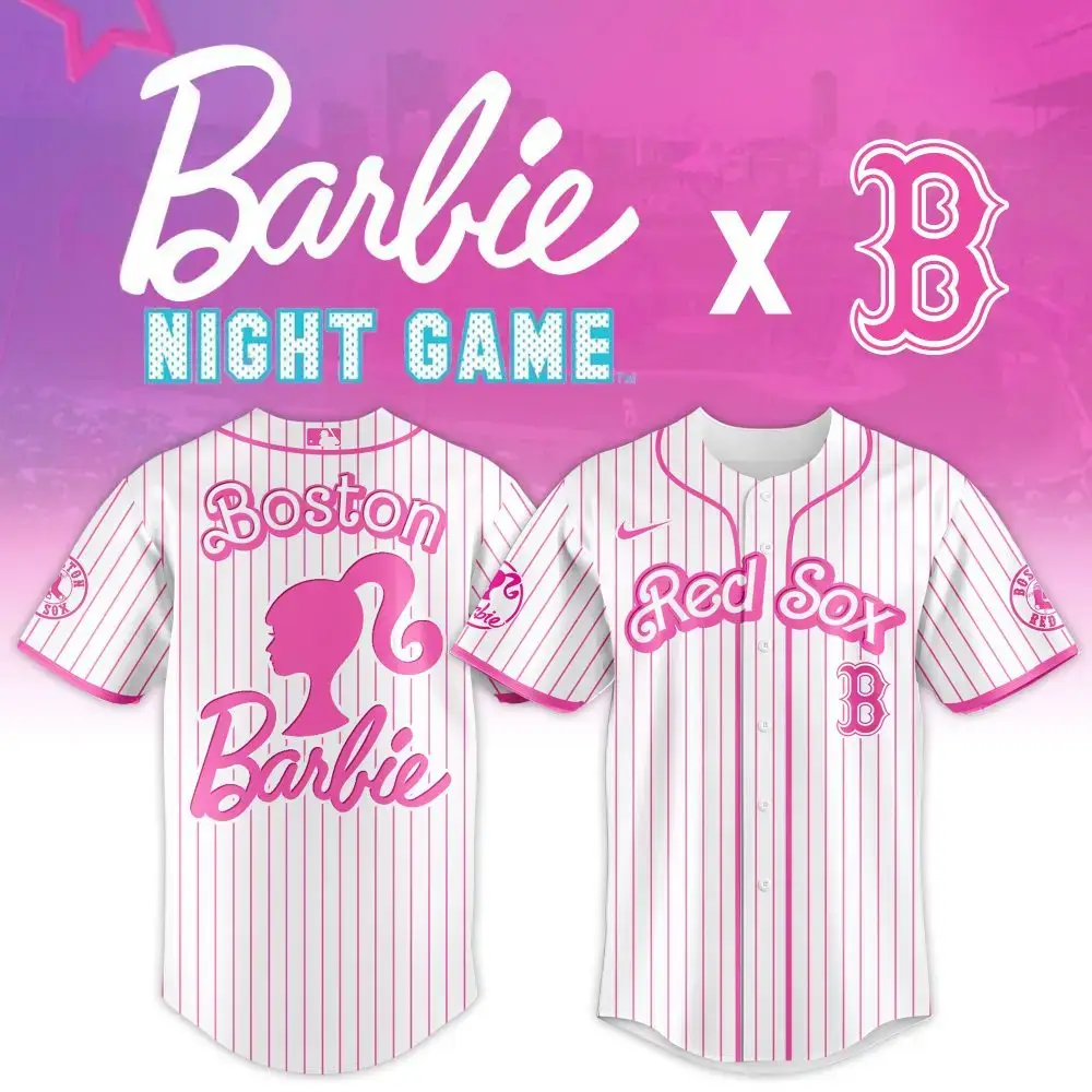 Limited Edition Barbie X Red Sox Jersey - Boston Night Game Exclusive Collectible Image