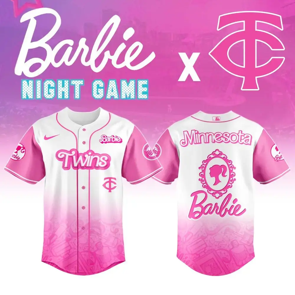 Limited Edition Barbie X Twins Pink Jersey – Perfect For Fans & Collectors! Image
