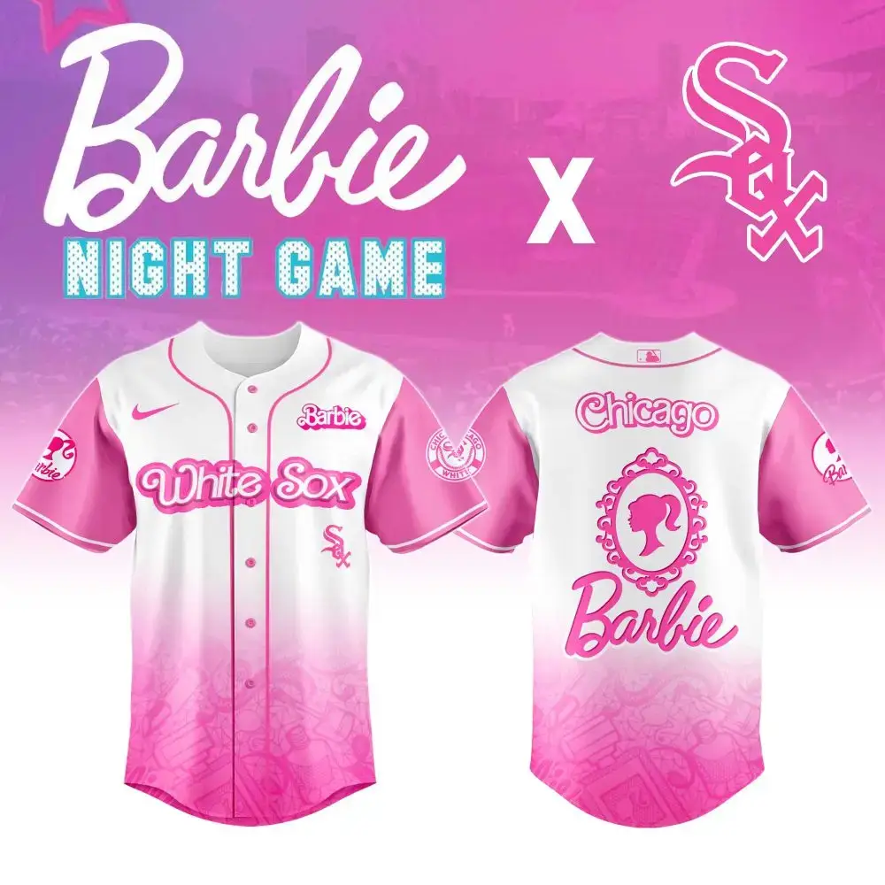 Limited Edition Barbie X White Sox Pink Jersey - Official Mlb Merchandise! Image
