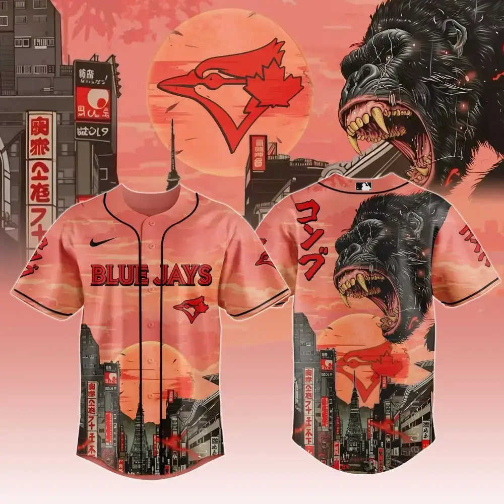 Limited Edition Blue Jays Graphic Baseball Jersey - Bold Urban Design & Fierce Artistry Image