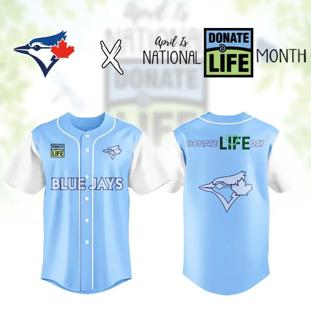 Limited Edition Blue Jays Jersey - Celebrate National Donate Life Month In Style! Image