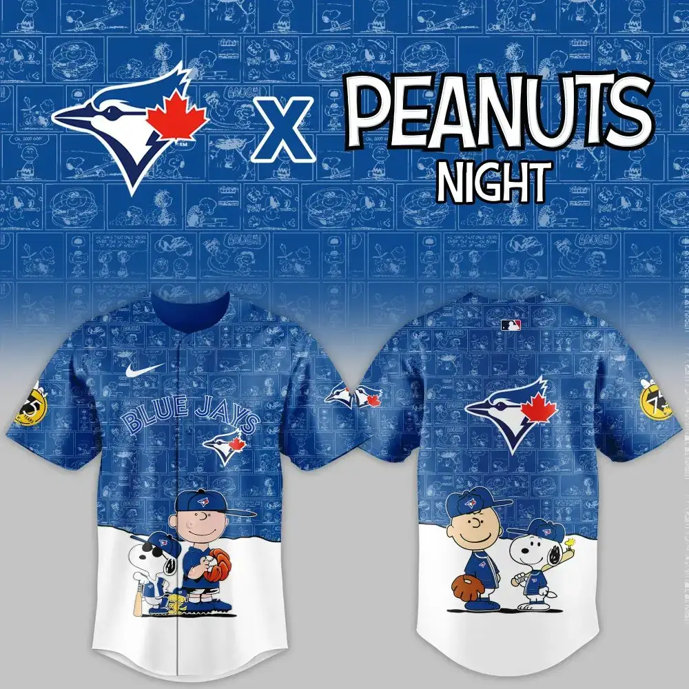 Limited Edition Blue Jays X Peanuts Jersey – Celebrate In Style With Snoopy & Charlie Brown! Image