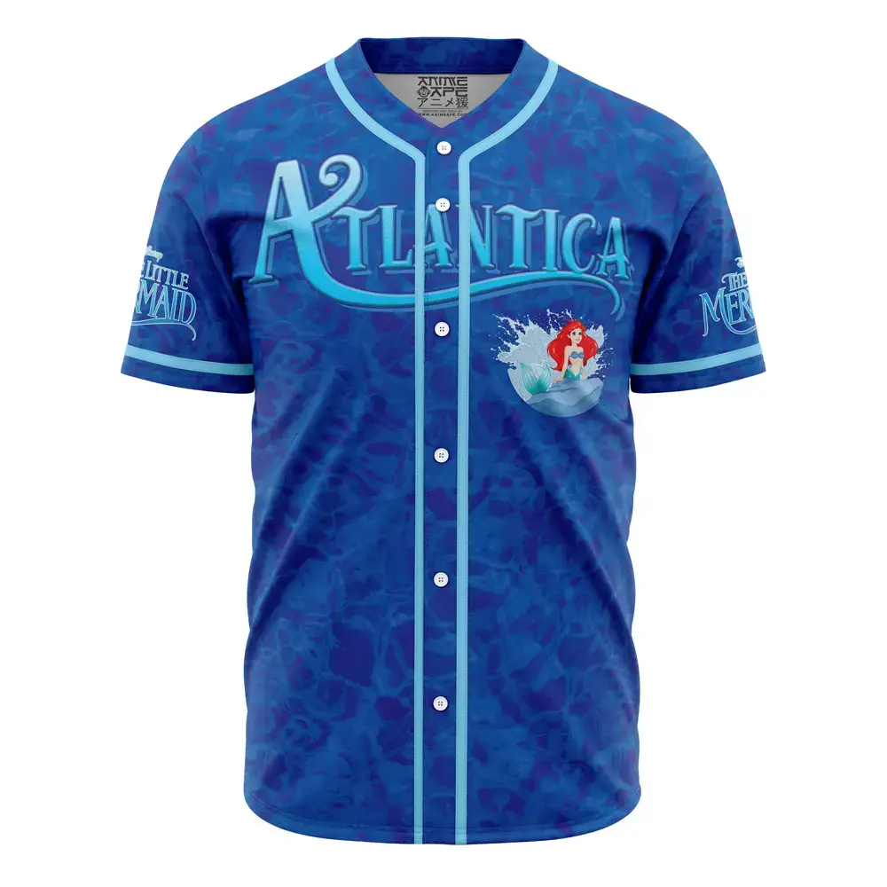 Limited Edition Blue Mermaid Baseball Jersey – Dive Into Style With Nautical Vibes! Image