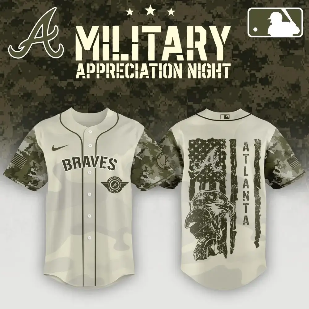 Limited Edition Braves Military Appreciation Jersey – Support Your Team In Style! Image